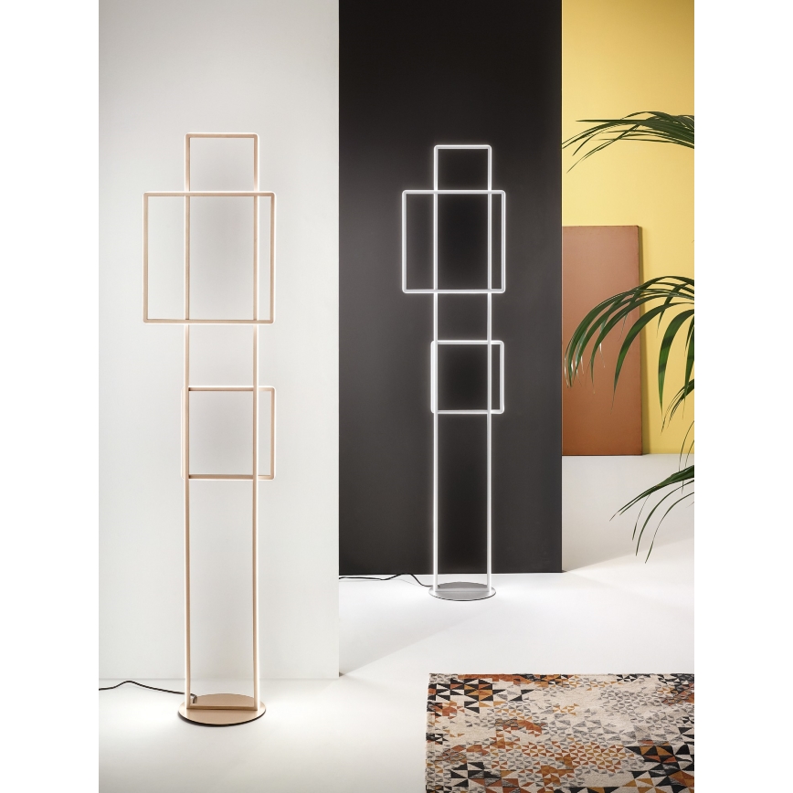 Ondaluce - LED Dimbare vloerlamp DOWEL LED/77W/230V 166 cm zilver