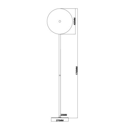 Ondaluce - LED-dimbare vloerlamp JOKEY LED/15W/230V 170 cm goud/rookbeige