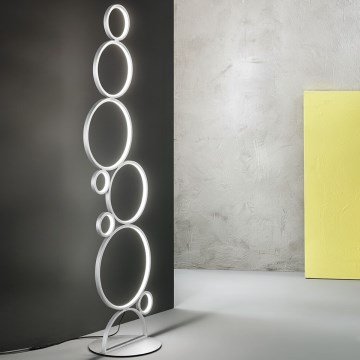 Ondaluce - LED-dimbare vloerlamp POIS LED/52W/230V zilverkleurig