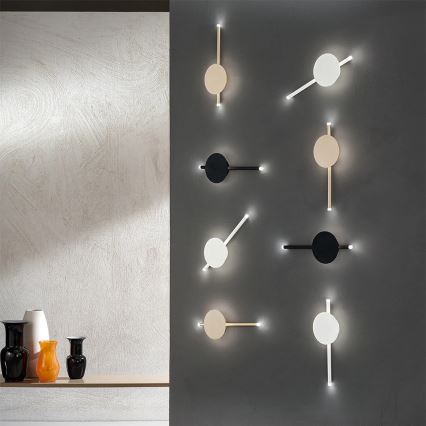 Ondaluce - LED dimbare wandlamp JAMES LED/16W/230V zwart