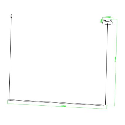 Ondaluce - Lustre LED dimmable sur câble GENIUS LED/28W/230V noir