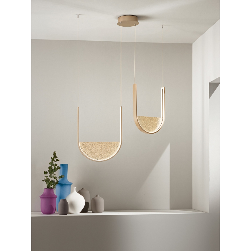 Ondaluce - Lustre LED dimmable sur câble LOTUS LED/55W/230V doré