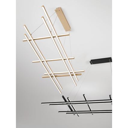 Ondaluce - Lustre LED dimmable sur câble MOVIDA LED/114W/230V, doré