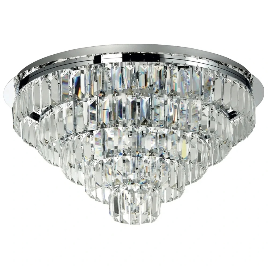 Ondaluce - Plafonnier en cristal CASTLE 12xG9/7W/230V Ø 60 cm chromé brillant
