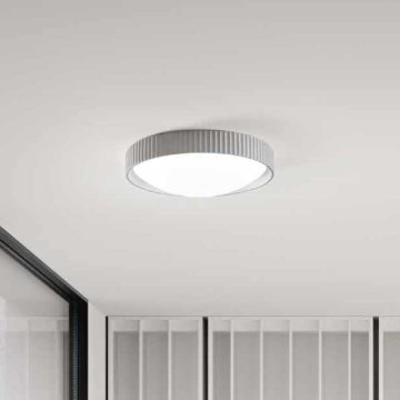 Ondaluce - Plafonnier LED CONCRETE LED/20W/230V Ø 41 cm, finition béton gris