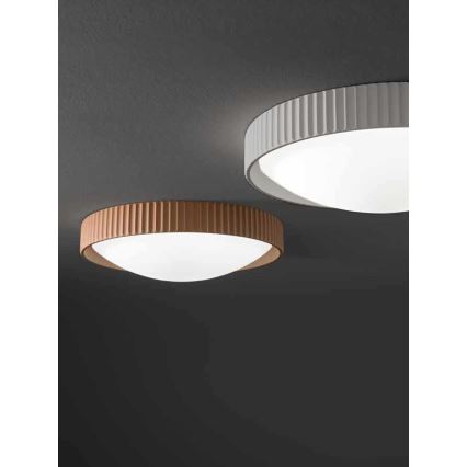 Ondaluce - Plafonnier LED CONCRETE LED/20W/230V Ø 41 cm, finition béton gris