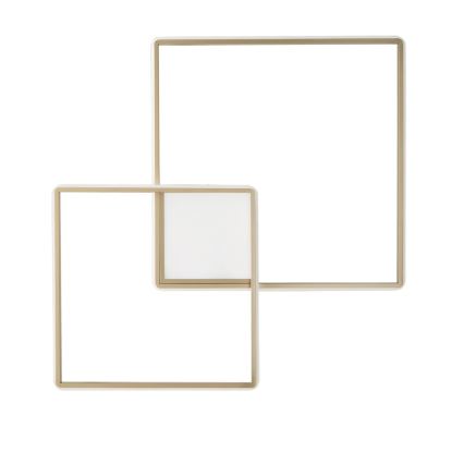 Ondaluce - Plafonnier LED dimmable DOWEL LED/46W/230V 55x55 cm doré