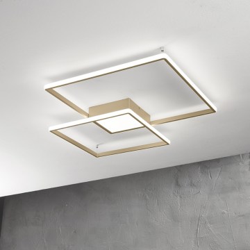 Ondaluce - Plafonnier LED dimmable DOWEL LED/46W/230V doré