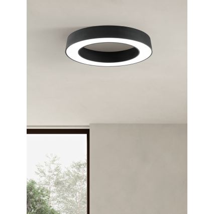 Ondaluce - Plafonnier LED dimmable GLOBUS LED/80W/230V 3000/4000K Ø 100 cm noir