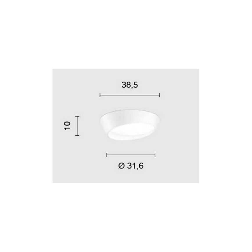 Ondaluce - Plafonnier LED dimmable HALF LED/25W/230V 3000/4000K Ø 38,5 cm blanc