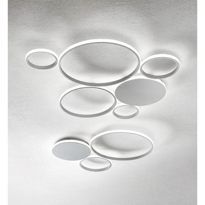 Ondaluce - Plafonnier LED dimmable POIS LED/68W/230V argenté