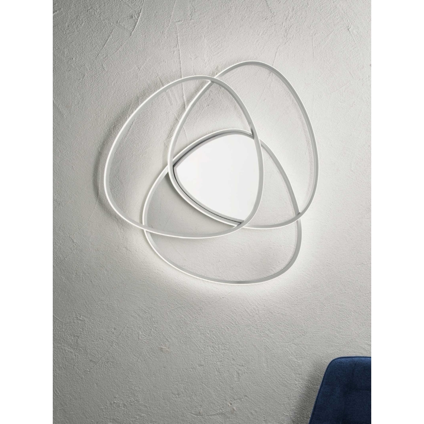 Ondaluce - Plafonnier LED dimmable ROSE LED/60W/230V argenté