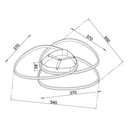 Ondaluce - Plafonnier LED dimmable ROSE LED/60W/230V argenté