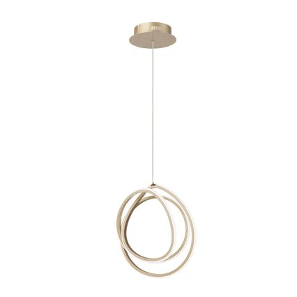 Ondaluce - Suspension LED dimmable sur câble GOLDEN LED/28W/230V Ø 31,5 cm doré