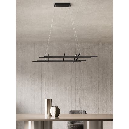 Ondaluce - Suspension LED dimmable sur câble MOVIDA LED/114W/230V, noire