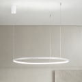 Ondaluce - Suspension LED dimmable sur câble SOEL LED/38W/230V 3000/4000K Ø 80 cm blanche