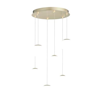 Ondaluce - Suspension LED sur câble SANTOS LED/48W/230V Ø 45 cm doré/blanc