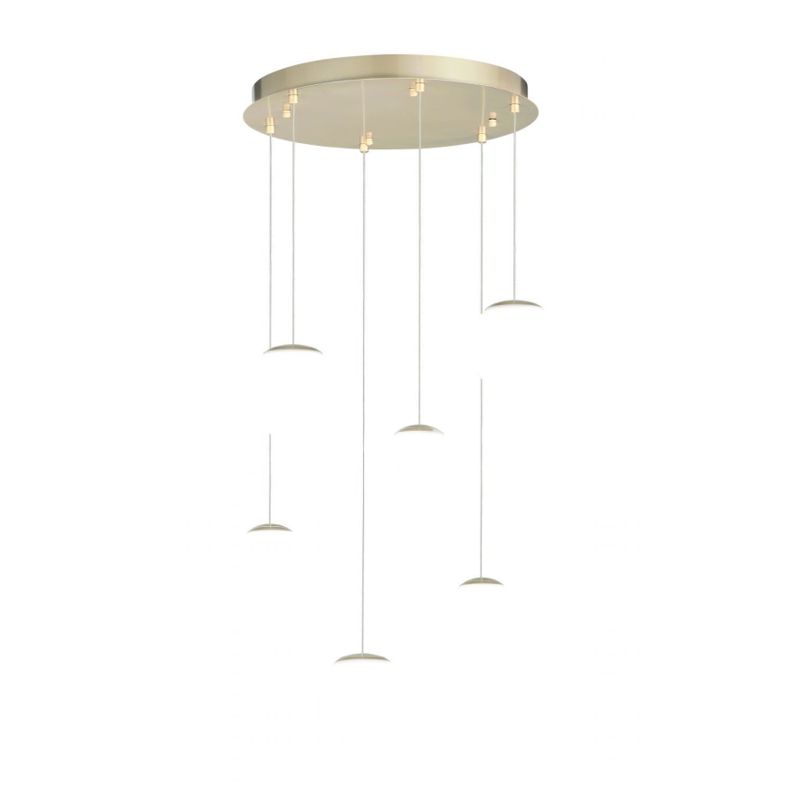 Ondaluce - Suspension LED sur câble SANTOS LED/48W/230V Ø 45 cm doré/blanc