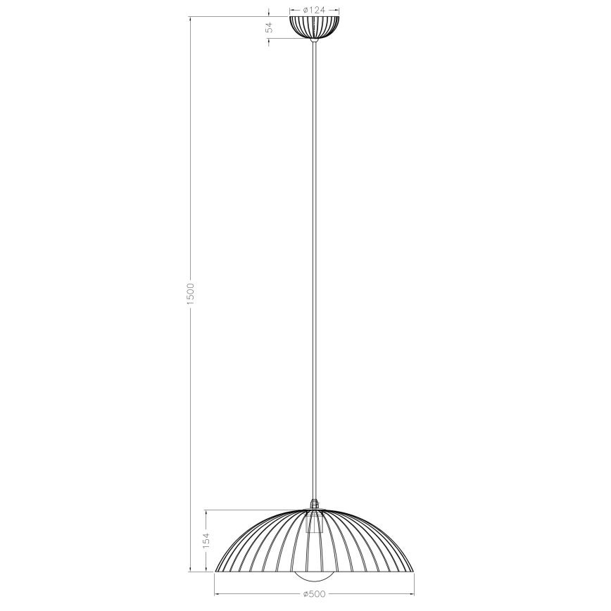Ondaluce - Suspension sur câble RUSTIC 1xE27/15W/230V Ø 50 cm béton/marron