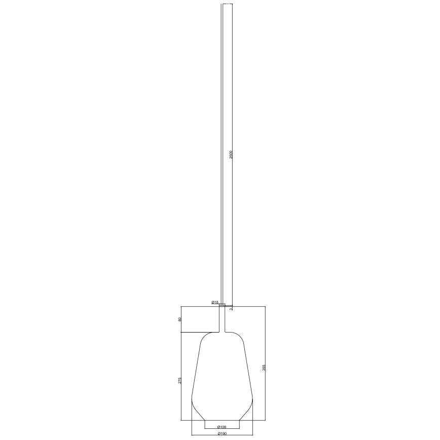 Ondaluce - Suspension sur câble THELMA 1xE27/15W/230V Ø 19 cm doré/transparent