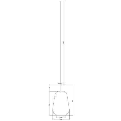Ondaluce - Suspension sur câble THELMA 1xE27/15W/230V Ø 19 cm noir/gris fumé
