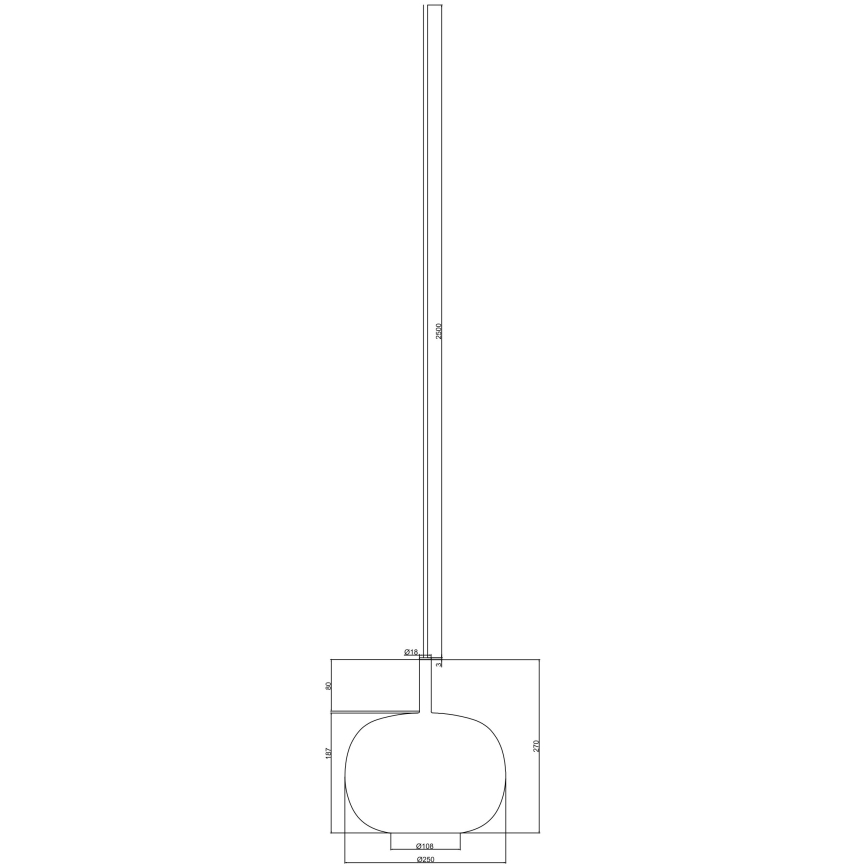 Ondaluce - Suspension sur câble THELMA 2xE27/15W/230V Ø 25 cm doré / beige fumé