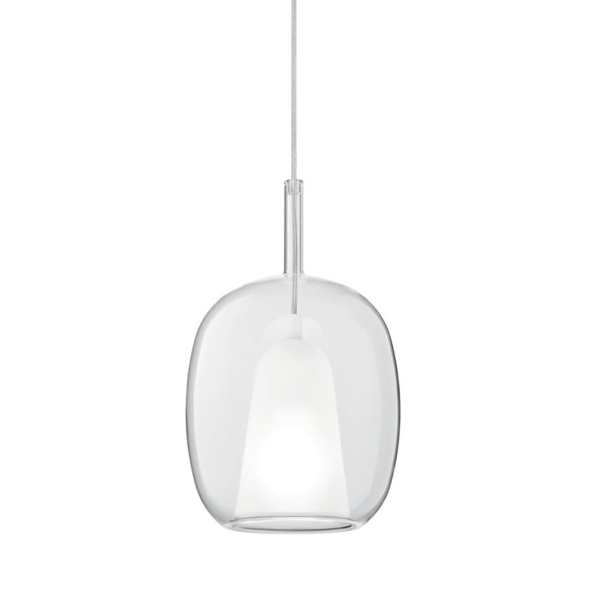 Ondaluce - Suspension sur câble THELMA 3xE27/15W/230V Ø 19,5 cm doré/transparent
