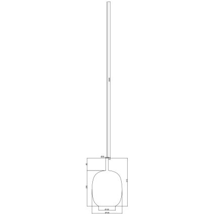 Ondaluce - THELMA hanglamp met kabel 1xE27/15W/230V Ø 19,5 cm goud/helder