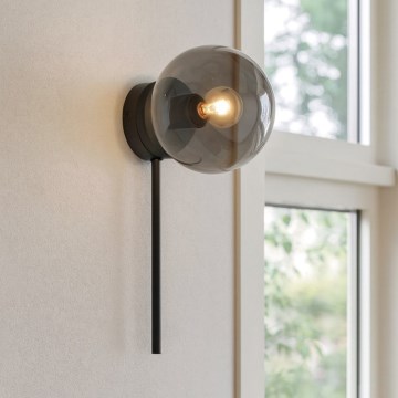 Ondaluce - Wandlamp JEWEL 1xE14/10W/230V rookzwart