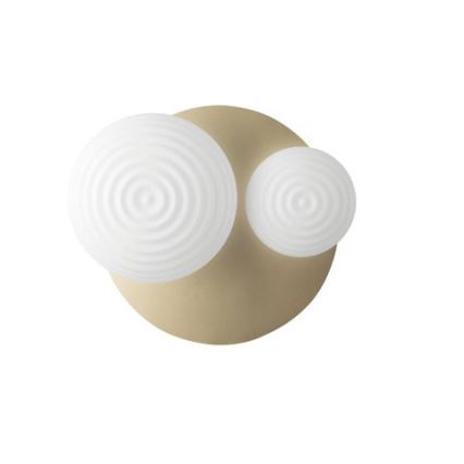 Ondaluce - Wandlamp TONDO 1xE14/10W/230V + 1xE27/15W goud/wit