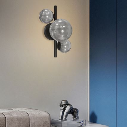 ONLI - Applique murale PALOMA 3xG9/10W/230V noir/fumé