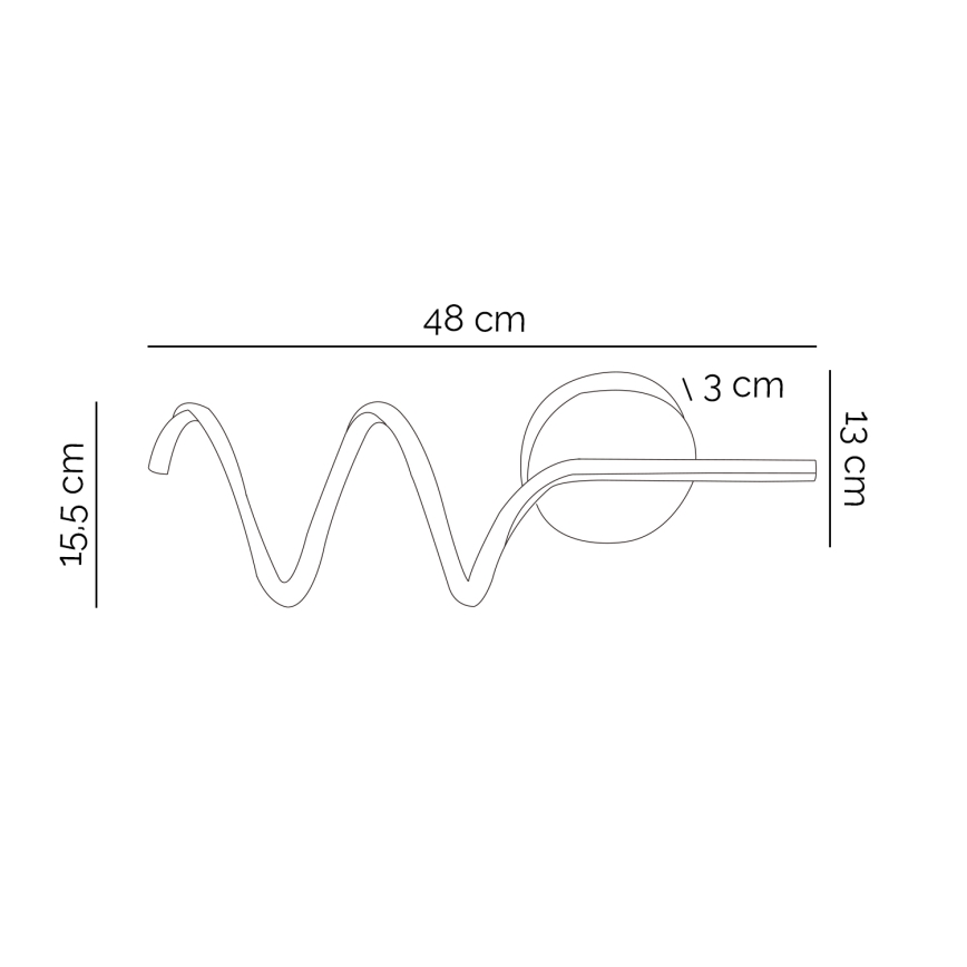 ONLI - Applique murale TWIST LED/6W/230V 4000K noir