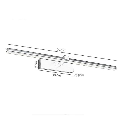 ONLI - Applique pour tableau FRED LED/14W/230V 4000K noir