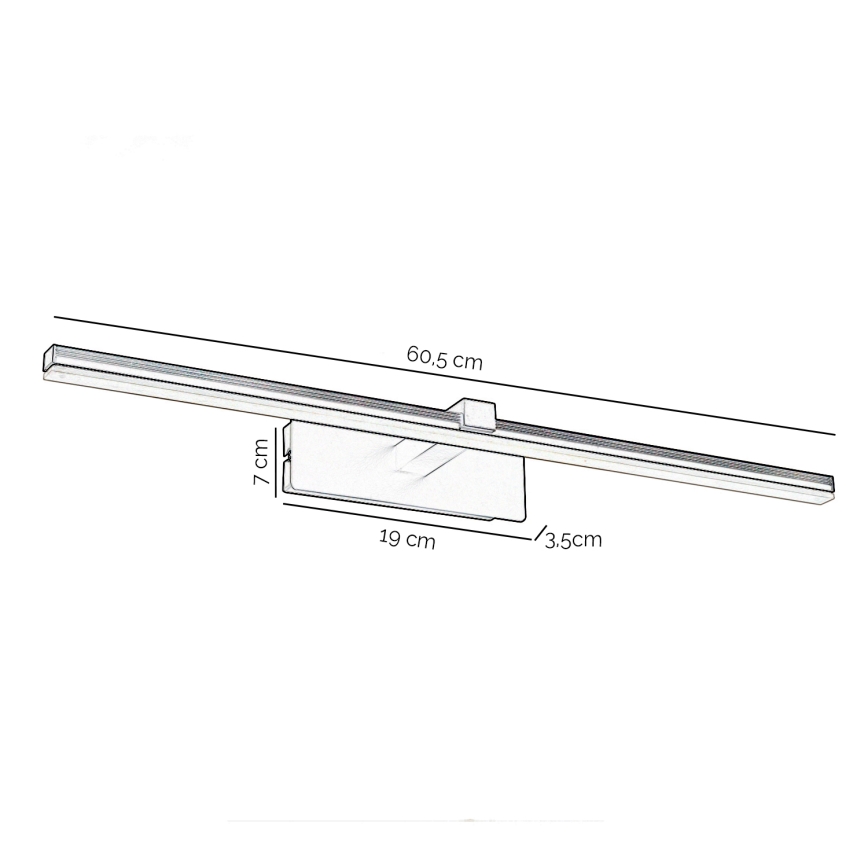 ONLI - Applique pour tableau FRED LED/14W/230V 4000K noir