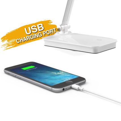 ONLI - LED Dimbare touch tafellamp met USB portem DESKI LED/7W/230V 4000K wit