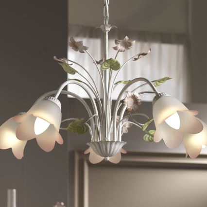 ONLI - Hanglamp aan een ketting BOTTON DORO 5xE14/6W/230V