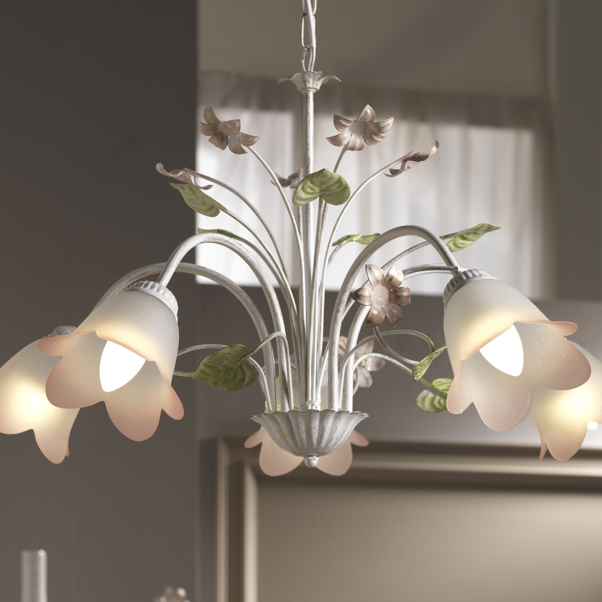 ONLI - Hanglamp aan een ketting BOTTON DORO 5xE14/6W/230V