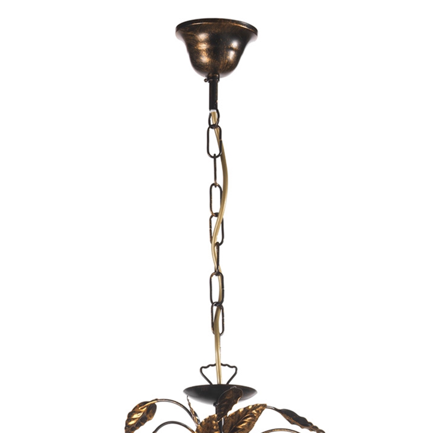 ONLI - Hanglamp aan een ketting COLLANA 6xE14/6W/230V brons/goud