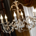 ONLI - Hanglamp aan een ketting COLLANA 6xE14/6W/230V wit/goud