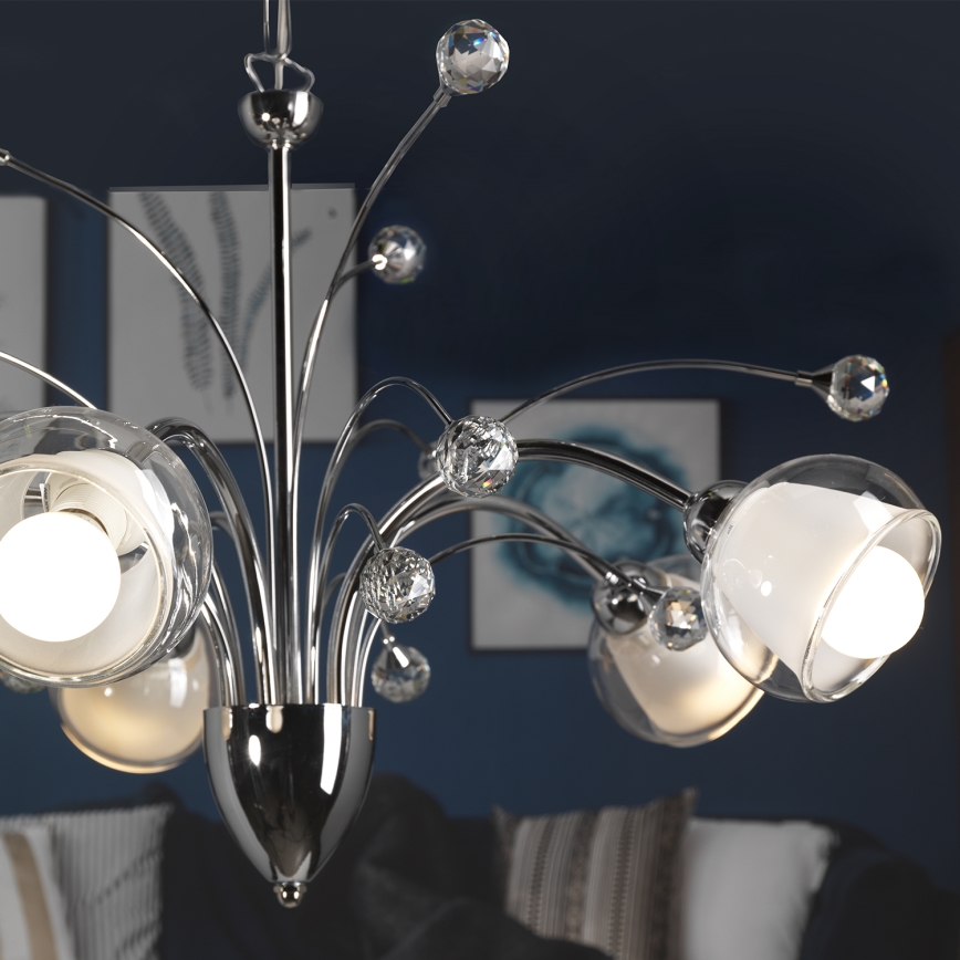 ONLI - Hanglamp aan een ketting DIAMANTE 5xE14/6W/230V
