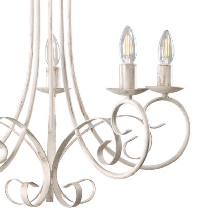 ONLI - Hanglamp aan een ketting POMPEI 5xE14/6W/320V crème