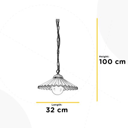 ONLI - Hanglamp aan een ketting ROSINA 1xE27/22W/230V