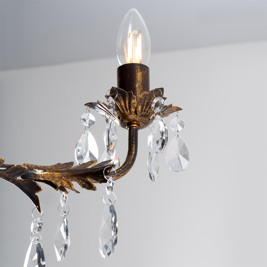 ONLI - Hanglamp aan een ketting TERESA 3xE14/6W/230V brons