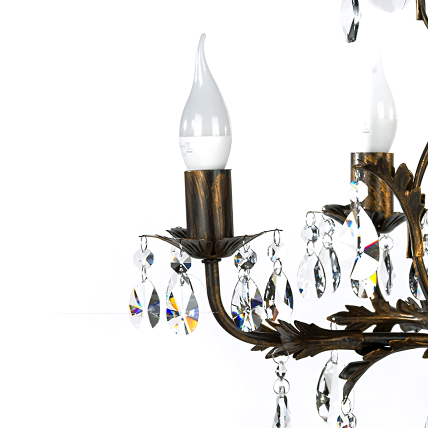 ONLI - Hanglamp aan een ketting TERESA 5xE14/6W/230V brons