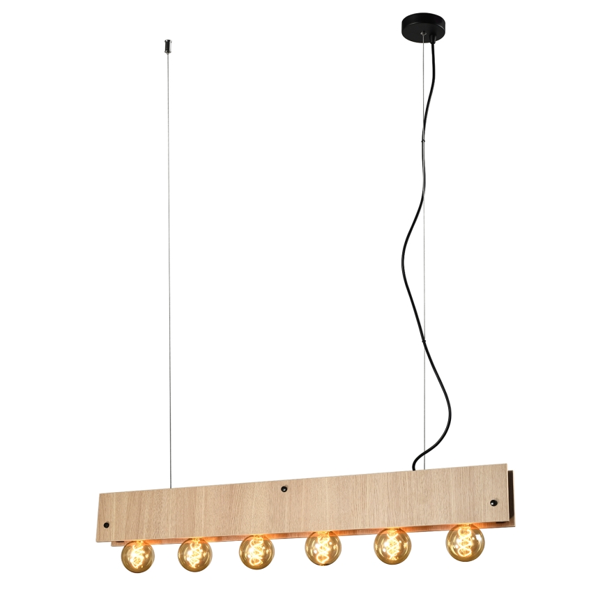 ONLI - Hanglamp aan een koord ARGO 6xE27/22W/230V beige