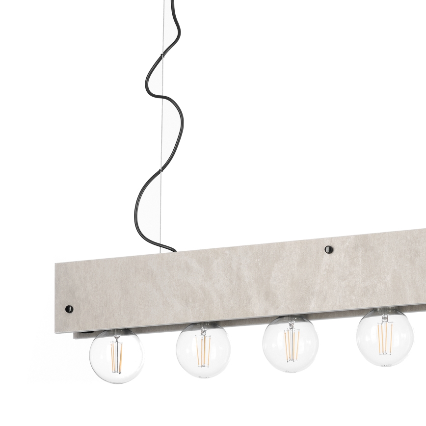 ONLI - Hanglamp aan een koord ARGO 6xE27/22W/230V grijs