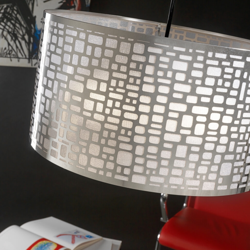 ONLI - Hanglamp aan een koord BRUCE 1xE27/15W/230V diameter 45 cm mat chroom