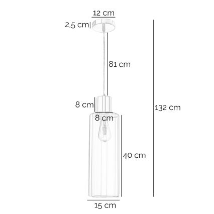 ONLI - Hanglamp aan een koord DODO 1xE27/22W/230V glanzend chroom