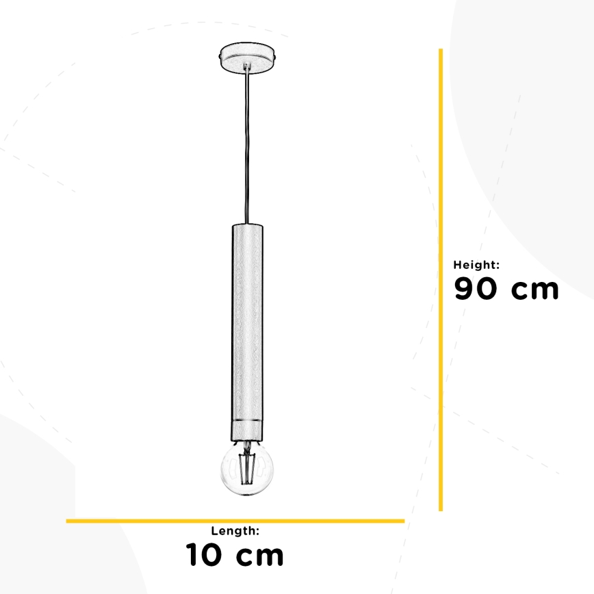 ONLI - Hanglamp aan een koord DORA 1xE27/15W/230V zwart