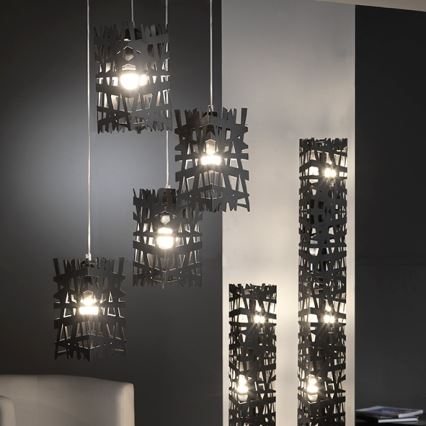ONLI - Hanglamp aan een koord FORESTA 1xE27/15W/230V zwart
